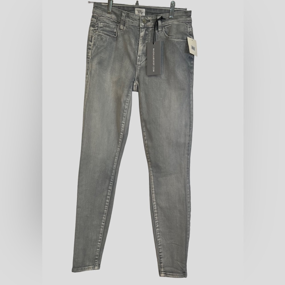 WASH LAB Jeans ‎ Skinny Stretch Mid Rise Light Wash Gray Nordstrom Women Size 27